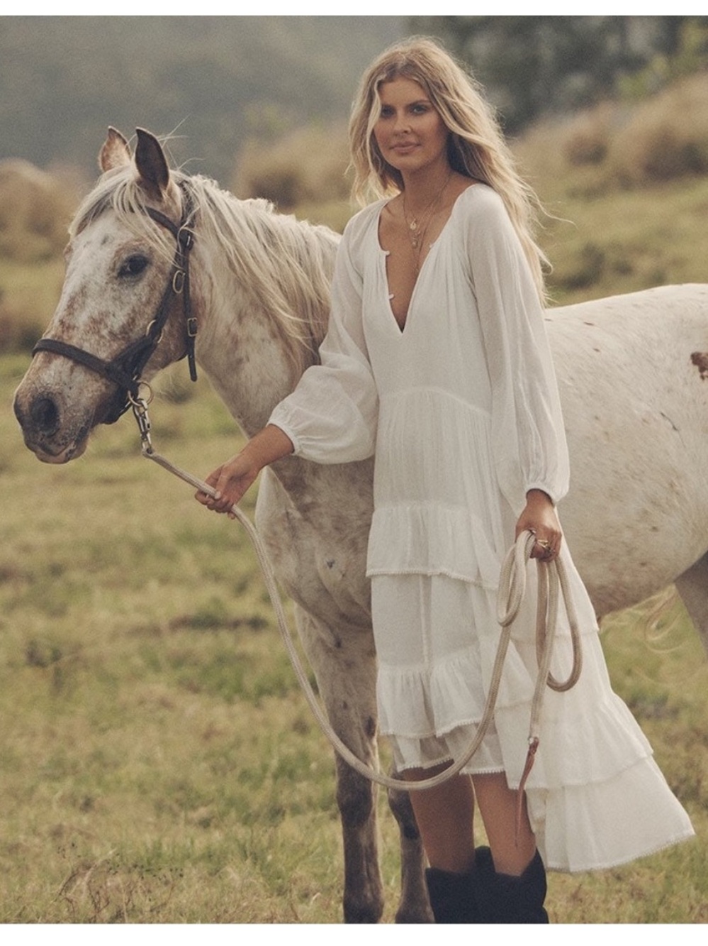 SPELL x Elle Ferguson Moonflower gown, M